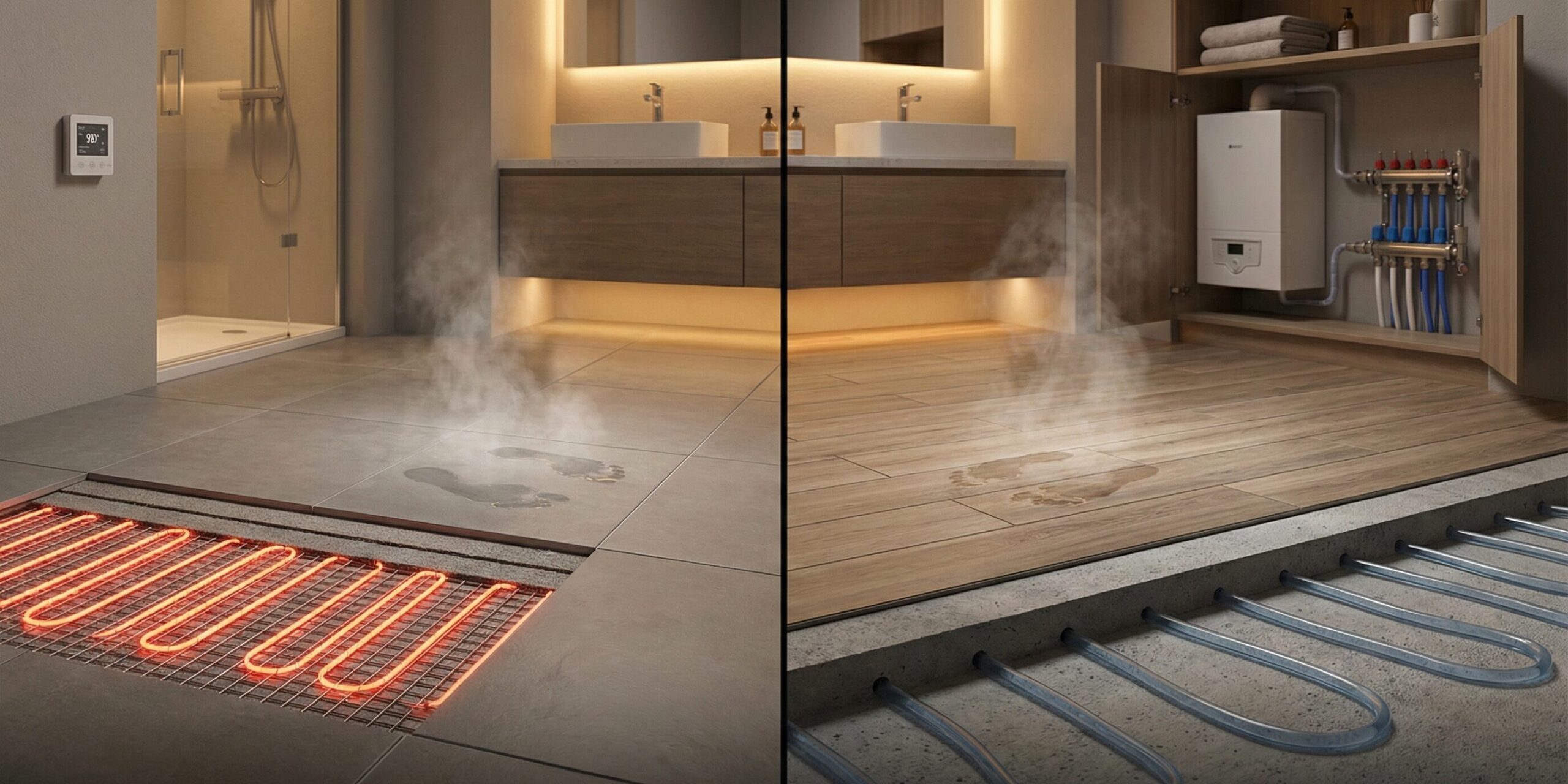 heated bathroom floors