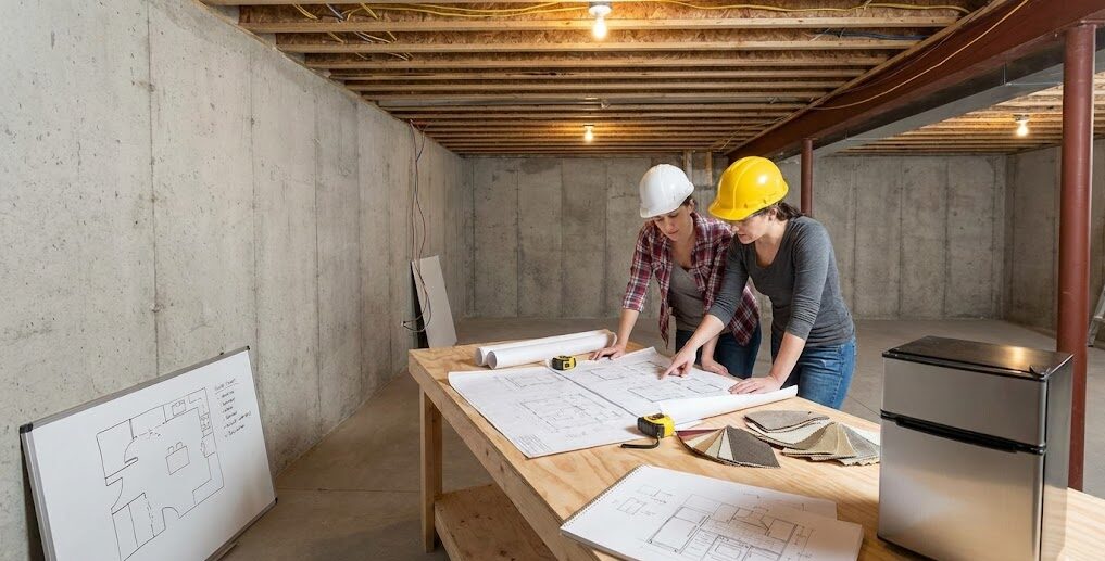 basement kitchenette planning