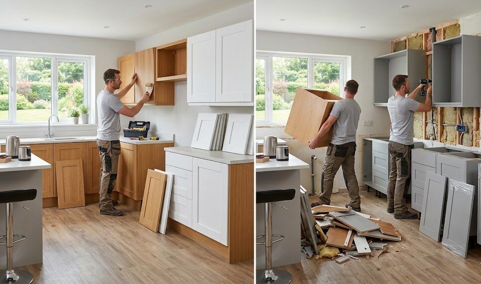Cabinet Refacing vs. Replacing