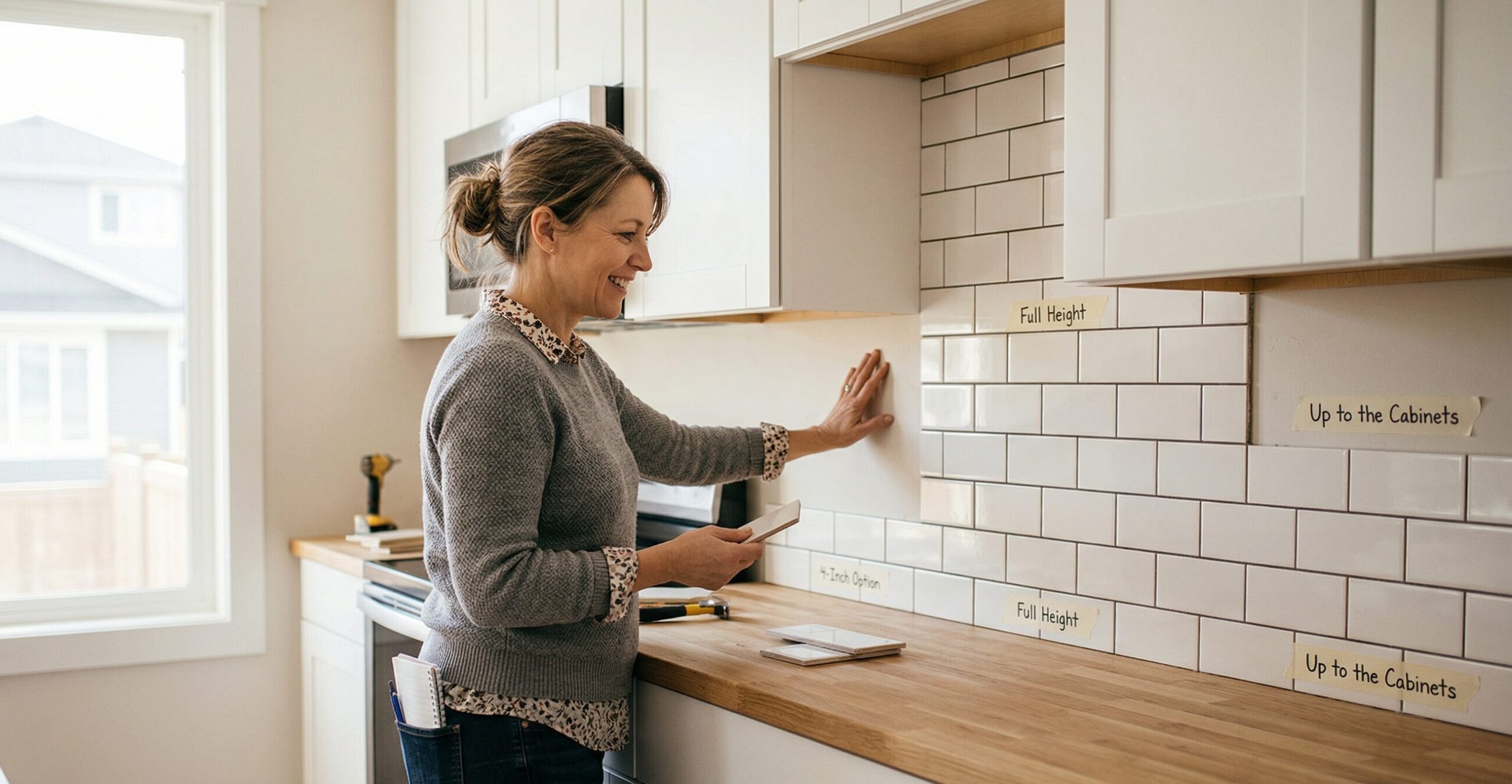 Backsplash Height Guide: 4-Inch, Full Height, or Up to the Cabinets?