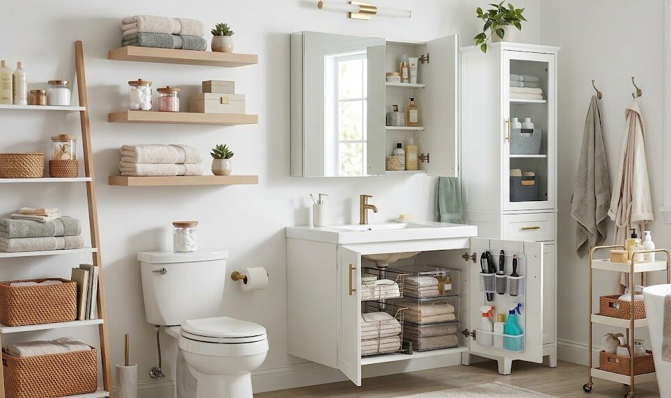 Bathroom Storage Upgrades: Linen Towers, Recessed Cabinets, and Built-Ins