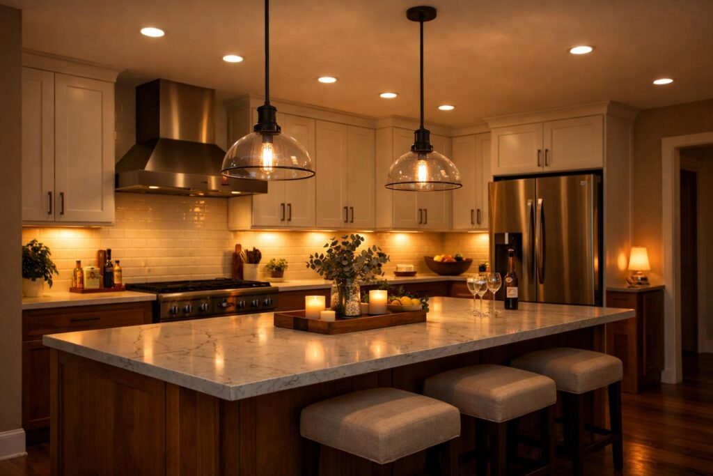 Kitchen Lighting Plans for 2026: Task Zones, Under-Cabinet Light, Charging, and Code-Smart Circuits