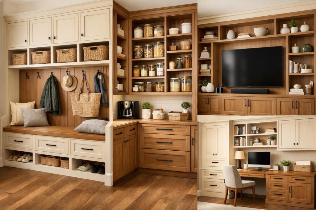 Built-Ins That Make a Remodel Feel Finished: Mudrooms, Pantries, Media Walls, and Office Storage