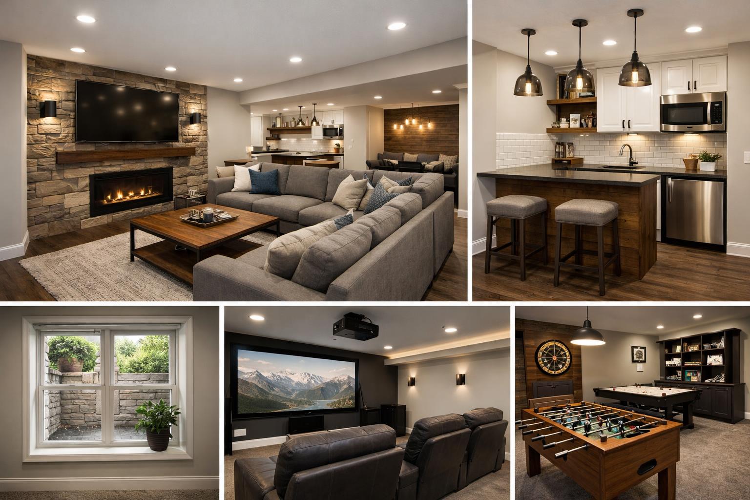 How to Evaluate Finished Basement Photos: Egress, Lighting, Sound, and Real-Use Zones