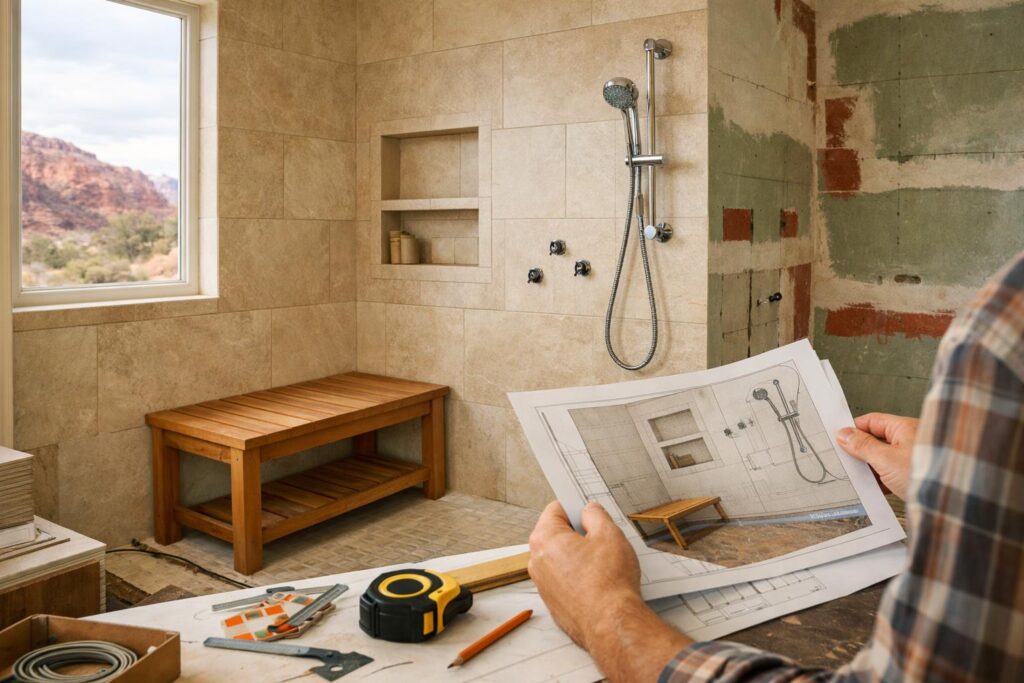 Shower Bench, Niche, Handheld, or None? Plan the Features First